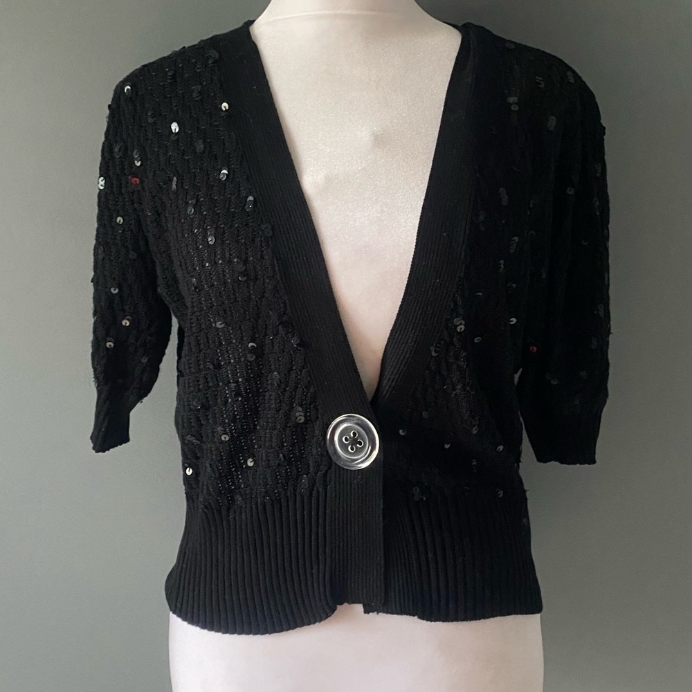 Cache Vintage women’s sequin cardigan size M